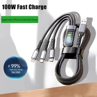 Cabo 3 em 1 100W: Carregamento Super Rápido! - imagem 1