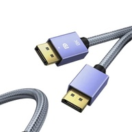 Cabo Displayport 8K v1.4 Blindado Ultra Resistente (1,5 Metros) 32.4Gbps Freesync/Gsync 1080P@240Hz, 2K@165Hz, 4K@144Hz, 8K@60Hz Displayport X Displayport - imagem 2