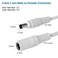 Wefomey Cabo Extensor DC 3m 5.5x2.1mm Universal 12V para Câmeras de Segurança (Pacote com 2) - imagem 5