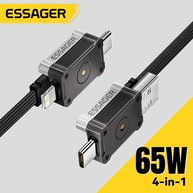 Cabo 4 em 1 Essager 65W: Carregue Rápido! - imagem 1