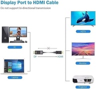Cabo Conversor DisplayPort para HDMI 4K 1.8m Megamix CB-DMI18 - Conexão Perfeita! - imagem 5