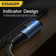 Cabo USB-C 100W Essager: Carregamento Turbo e Angulado! - imagem 4