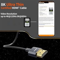 Cabo HDMI 8K RUIPRO Ultra Fino 2.1 Certificado: Velocidade 48Gbps para PS5, Xbox e TVs de Última Geração - imagem 3
