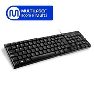 Teclado Com Fio Compacto Conexão USB Cabo de 120cm Resistente Água Preto Multi (Multilaser) - TC193 - imagem 2
