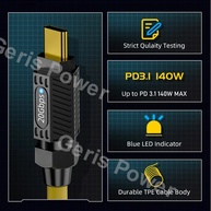 Cabo USB-C 140W: Carregamento Turbo e Dados! - imagem 4