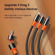 Cabo USB 3x1: Carregue Rápido e Transfira Dados! - imagem 4