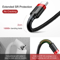 Cabo USB-C Baseus 3m: Carregamento Turbo e Dados! - imagem 4