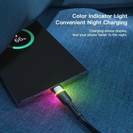 Cabo USB-C Essager RGB: Carregamento Turbo e Dados! - imagem 4