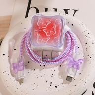 Protetor de Cabo iPhone: Borboleta Kawaii 3D - imagem 2