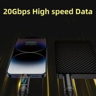 Cabo USB-C 100W: Carregamento Rápido + Medidor Digital - imagem 4
