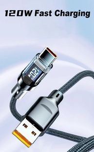 Cabo USB-C 120W: Carregamento Turbo + Display Digital - imagem 4