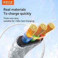 PZOZ 140W: Cabo USB-C 4 em 1 com Display Digital - imagem 2