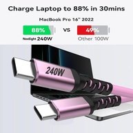 Cabo USB-C 240W: Carregamento Turbo para Seu Dispositivo - imagem 4