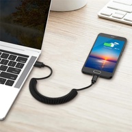 Cabo USB Coiled 2.4A: Carregamento Rápido e Durável - imagem 4