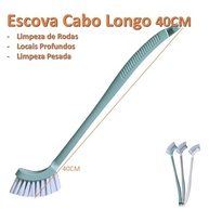 Escova Cabo Longo 40cm para Limpeza Detalhada de Caixa de Rodas e Cantos - Cores Variadas - imagem 3
