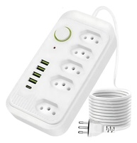 Filtro de Linha Premium: 5 Tomadas, 4 USB, 1 USB-C, Cabo 2m, 2500W - Segurança e Praticidade Total! - imagem 1