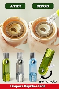 Escova de Limpeza 3 em 1 Multiuso com Cerdas de Silicone Rotativa 360° e Cabo Ergonômico - imagem 5