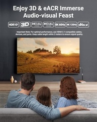 VCELINK Cabo Extensor HDMI Curto 8K: Solução Compacta para Espaços Apertados | Macho-Fêmea 0.6ft - imagem 4