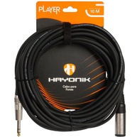 Cabo Extensor P10 Macho para P10 Fêmea Hayonik Player 10M - Som Profissional Ampliado - imagem 1