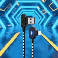 Cabo iPhone 90°: Carregamento Rápido e Durável - imagem 1