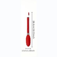 Kit Colher e Pinça Culinária Silicone 27cm + 25cm com Cabo Inox - Resistente e Ergonômico - imagem 4