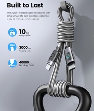 Cabo USB-C 100W ORICO: Carregamento Turbo + LED! - imagem 4