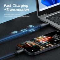 Cabo USB-C 240W Hagibis: Carregamento Turbo + LED! - imagem 4