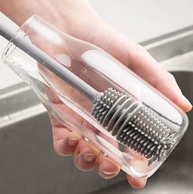 Escova de Silicone com Cabo Longo para Garrafas e Mamadeiras - Cerdas Flexíveis e Alta Durabilidade - imagem 2