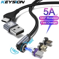 Cabo Magnético KEYSION 540°: Carregamento Rápido 5A - imagem 1