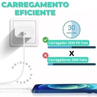 Carregador Turbo 25W USB-C p/ iPhone: Cabo Lightning Reforçado e Fonte Ultra Rápida - imagem 4