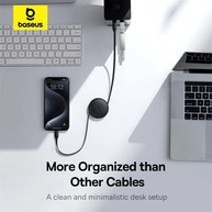 Cabo USB-C Retrátil Baseus 60W: Carregue Rápido! - imagem 4