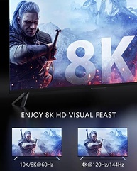 Cabo HDMI 2.1 Stouchi 10FT Certificado 48Gbps 8K@60Hz - Ultra Alta Velocidade para PS5, Mac Mini M4, TVs UHD - imagem 4