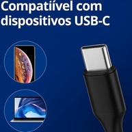 Cabo USB-C 1 metro Tipo C Turbo 60W Ultra Rapido Reforçado Android e Iphone Notebook Tablet Qualidade Premium Carregamento Transferência de Dados - imagem 4