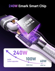 Cabo Magnético USB-C 240W AUFU: Carregamento Turbo! - imagem 4