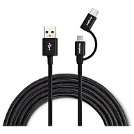Cabo USB 2 em 1 Intelbras: Micro USB + USB-C 1,5m - imagem 1