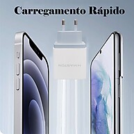 H'maston H62: Carregador Turbo 20W 3 USB + Cabo - imagem 2