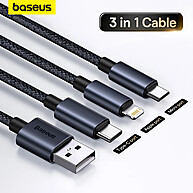 Cabo USB 3 Em 1 Baseus: Carregue Tudo! - imagem 1