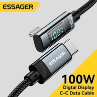 Cabo USB-C 100W Essager: Carregamento Turbo + Display! - imagem 1