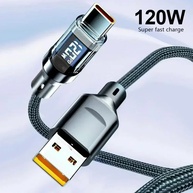 Cabo USB-C 120W: Carregamento Rápido + Display Digital - imagem 1