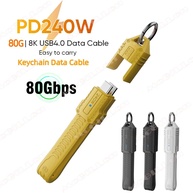 Cabo USB-C 240W: Carregamento Turbo e Dados 80Gbps - imagem 1