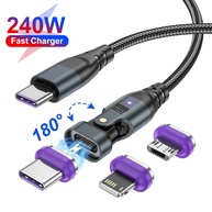 Cabo USB-C 240W: Carregamento Turbo e Magnético! - imagem 1