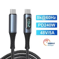Cabo USB-C 4.0: Carregamento Rápido e Thunderbolt 4 - imagem 1
