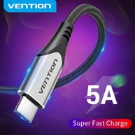 Cabo USB-C 5A Vention: Carregamento Turbo e Durabilidade - imagem 1