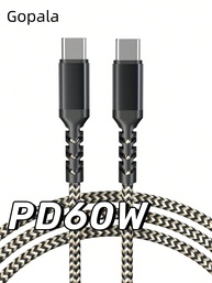 Cabo USB-C 60W Gopala: Carregamento Turbo para S24! - imagem 1