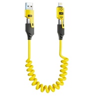 Cabo USB-C 6A 65W: 4 em 1 Retrátil e Rápido! - imagem 1