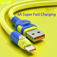 Cabo USB-C 6A: Carregamento Turbo e Silicone Premium - imagem 1