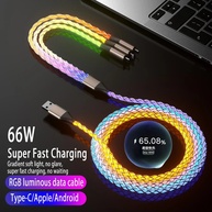 Cabo USB-C 6A UTHAI YO2: Carregamento Turbo + LED! - imagem 1