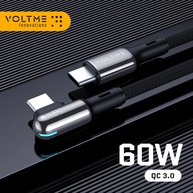 Cabo USB-C 90° VOLTME: Carregamento Rápido 60W! - imagem 1
