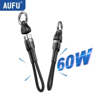 Cabo USB-C AUFU: Carga Rápida 3A e Chaveiro Portátil ⚡ - imagem 1