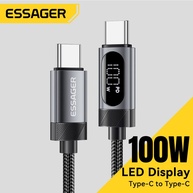 Cabo USB-C Essager 100W: Carregamento Turbo e Dados! - imagem 1
